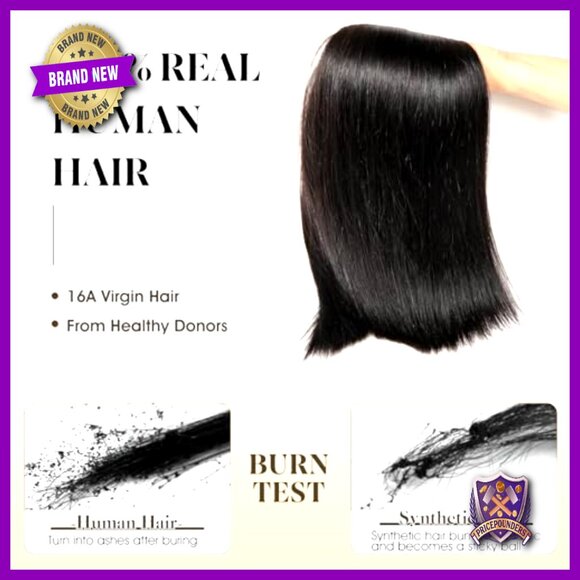 16A Brazilian Straight Human Hair Bundles with 4x4 HD Lace Closure